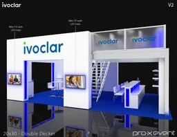 20x30 Island booth design by Pro-X Exhibits